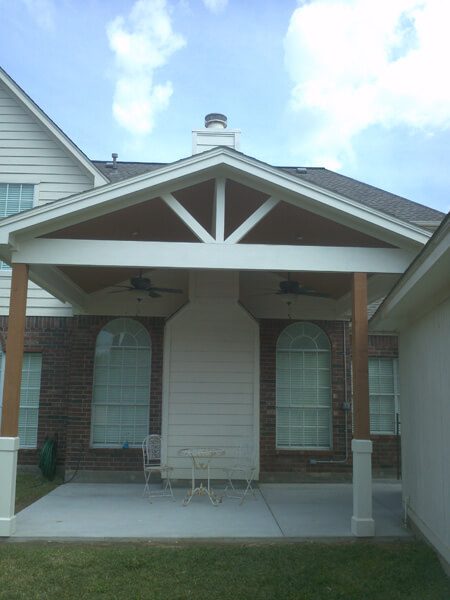 Patio cover built by All-Tex Home Improvement Services in the Houston area