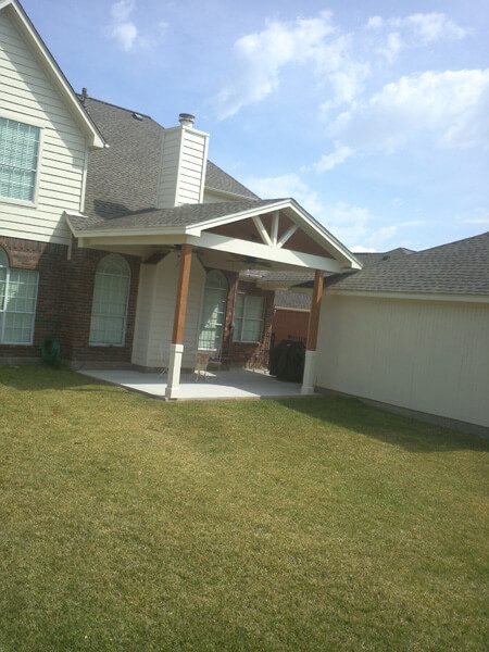 Patio cover built by All-Tex Home Improvement Services in the Houston area