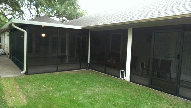 Screen enclosure built by All-Tex Home Improvement Services in the Houston area