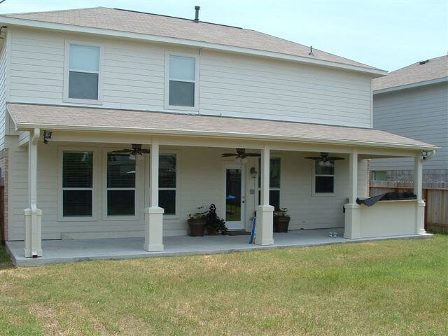 Patio cover built by All-Tex Home Improvement Services in the Houston area