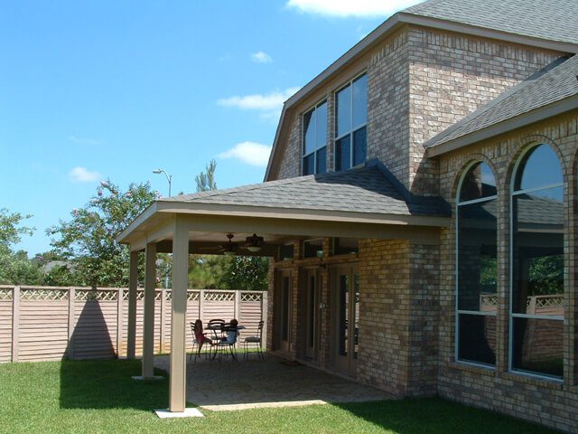 Patio cover built by All-Tex Home Improvement Services in the Houston area