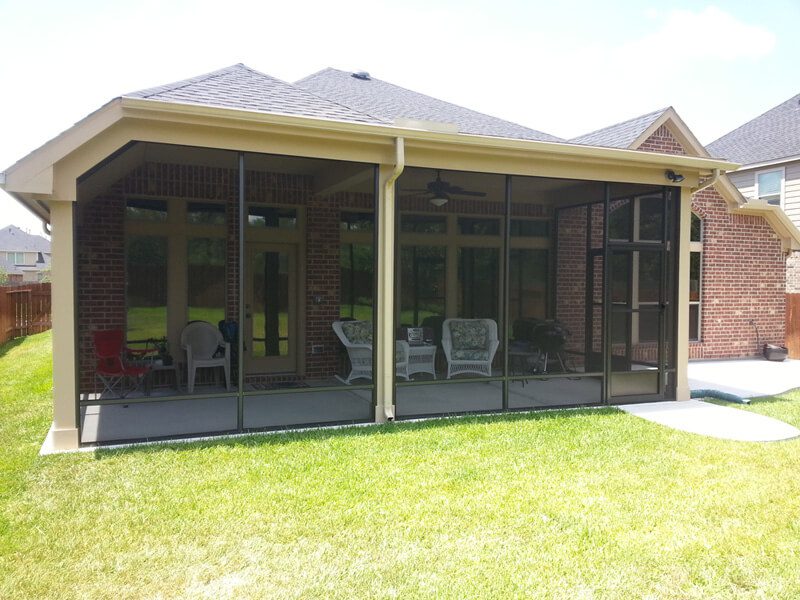 Screen enclosure built by All-Tex Home Improvement Services in the Houston area