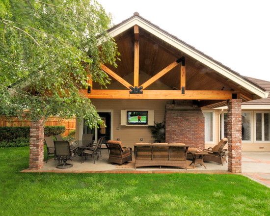 Patio cover built by All-Tex Home Improvement Services in the Houston area