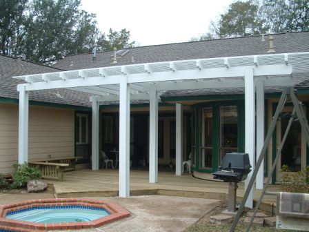 Pergola built by All-Tex Home Improvement Services in the Houston area