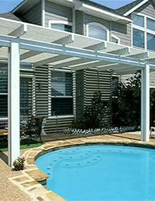 Pergola built by All-Tex Home Improvement Services in the Houston area