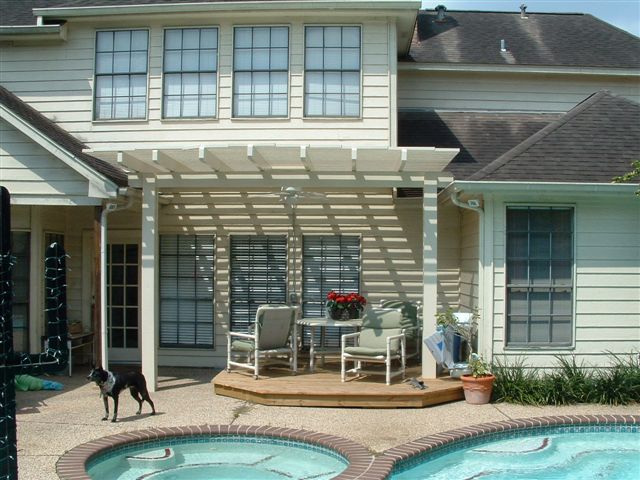 Pergola built by All-Tex Home Improvement Services in the Houston area